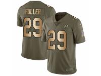 Men Nike Washington Redskins #29 Kendall Fuller Limited Olive/Gold 2017 Salute to Service NFL Jersey