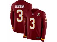 Men Nike Washington Redskins #3 Dustin Hopkins Limited Burgundy Therma Long Sleeve NFL Jersey