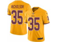 Men Nike Washington Redskins #35 Montae Nicholson Elite Gold Rush Vapor Untouchable NFL Jersey