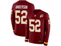 Men Nike Washington Redskins #52 Ryan Anderson Limited Burgundy Therma Long Sleeve NFL Jersey