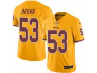 Men Nike Washington Redskins #53 Zach Brown Elite Gold Rush Vapor Untouchable NFL Jersey