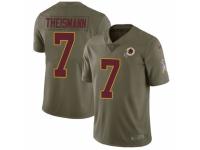 Men Nike Washington Redskins #7 Joe Theismann Limited Olive 2017 Salute to Service NFL Jersey