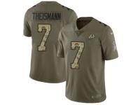 Men Nike Washington Redskins #7 Joe Theismann Limited Olive/Camo 2017 Salute to Service NFL Jersey