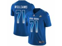 Men Nike Washington Redskins #71 Trent Williams Limited Royal Blue 2018 Pro Bowl NFL Jersey