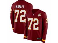 Men Nike Washington Redskins #72 Dexter Manley Limited Burgundy Therma Long Sleeve NFL Jersey