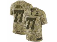 Men Nike Washington Redskins #77 Shawn Lauvao Burgundy Limited Camo 2018 Salute to Service NFL Jersey
