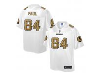 Men Nike Washington Redskins #84 Niles Paul White-Gold Game Jersey