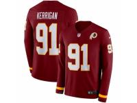 Men Nike Washington Redskins #91 Ryan Kerrigan Limited Burgundy Therma Long Sleeve NFL Jersey