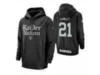 Men Oakland Raiders #21 Gareon Conley Black Sideline Local Lockup Pullover Hoodie