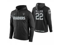 Men Oakland Raiders #22 Rashaan Melvin Black Circuit Wordmark Pullover Hoodie