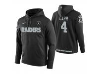 Men Oakland Raiders #4 Derek Carr Black Circuit Wordmark Pullover Hoodie