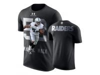 Men Oakland Raiders #52 Khalil Mack 2018 Top Players Silhouette Balck T-Shirt