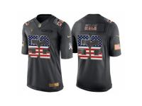 Men Oakland Raiders #52 Khalil Mack Anthracite Salute to Service USA Flag Fashion Jersey