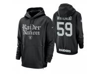 Men Oakland Raiders #59 Tahir Whitehead Black Sideline Local Lockup Pullover Hoodie