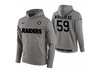 Men Oakland Raiders #59 Tahir Whitehead Gray Circuit Wordmark Pullover Hoodie