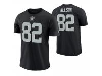 Men Oakland Raiders #82 Jordy Nelson Player Pride 3.0 Performance Black T-Shirt