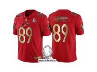 Men Oakland Raiders #89 Amari Cooper AFC 2017 Pro Bowl Red Gold Limited Jersey