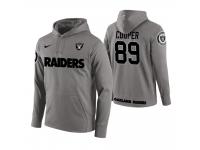 Men Oakland Raiders #89 Amari Cooper Gray Circuit Wordmark Pullover Hoodie