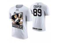 Men Oakland Raiders Amari Cooper #89 White Cartoon And Comic Artistic Painting T-Shirt