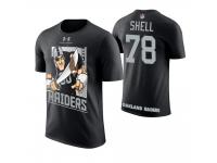 Men Oakland Raiders Art Shell #78 Black Cartoon And Comic Artistic Painting Retired Player T-Shirt