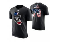 Men Oakland Raiders Art Shell #78 Stars and Stripes 2018 Independence Day American Flag Retired Player T-Shirt