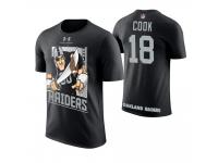 Men Oakland Raiders Connor Cook #18 Black Cartoon And Comic Artistic Painting T-Shirt