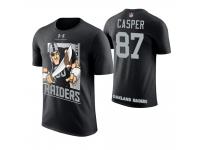 Men Oakland Raiders Dave Casper #87 Black Cartoon And Comic Artistic Painting Retired Player T-Shirt