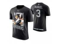 Men Oakland Raiders EJ Manuel #3 Black Cartoon And Comic Artistic Painting T-Shirt