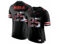 Men Ohio State Buckeyes #25 Mike Weber Jr. Red With Portrait Print College Football Jersey