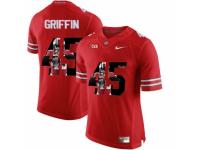 Men Ohio State Buckeyes #45 Archie Griffin Red With Portrait Print College Football Jersey