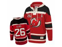 Men Old Time Hockey New Jersey Devils #26 Patrik Elias Premier Red Sawyer Hooded Sweatshirt