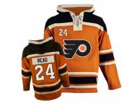 Men Old Time Hockey Philadelphia Flyers #24 Matt Read Premier Orange Sawyer Hooded Sweatshirt