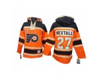 Men Old Time Hockey Philadelphia Flyers #27 Ron Hextall Premier Orange Sawyer Hooded Sweatshirt