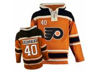 Men Old Time Hockey Philadelphia Flyers #40 Vincent Lecavalier Premier Orange Sawyer Hooded Sweatshirt