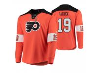 Men Philadelphia Flyers Nolan Patrick #19 Platinum Orange Jersey