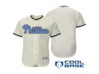 Men Philadelphia Phillies 2016 Father's Day Cream Cool Base Team Jersey