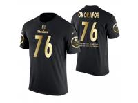 Men Pittsburgh Steelers Chukwuma Okorafor #76 Metall Dark Golden Special Limited Edition With Message T-Shirt