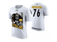 Men Pittsburgh Steelers Chukwuma Okorafor #76 White Cartoon And Comic Artistic Painting T-Shirt