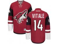 Men Reebok Arizona Coyotes #14 Joe Vitale Premier Burgundy Red Home NHL Jersey