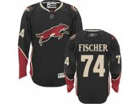 Men Reebok Arizona Coyotes #74 Christian Fischer Premier Black Third NHL Jersey