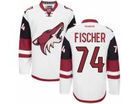 Men Reebok Arizona Coyotes #74 Christian Fischer Premier White Away NHL Jersey