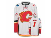 Men Reebok Calgary Flames #1 Jonas Hiller Premier White Away NHL Jersey