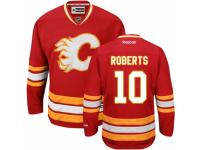 Men Reebok Calgary Flames #10 Gary Roberts Premier Red Third NHL Jersey