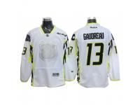 Men Reebok Calgary Flames #13 Johnny Gaudreau Premier White 2015 All Star NHL Jersey