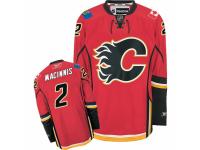 Men Reebok Calgary Flames #2 Al MacInnis Premier Red Home NHL Jersey