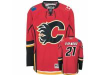 Men Reebok Calgary Flames #21 Mason Raymond Premier Red Home NHL Jersey