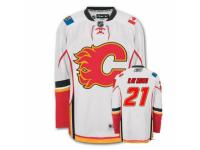 Men Reebok Calgary Flames #21 Mason Raymond Premier White Away NHL Jersey