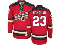 Men Reebok Calgary Flames #23 Sean Monahan Premier Red New Third NHL Jersey