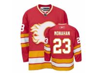 Men Reebok Calgary Flames #23 Sean Monahan Premier Red Third NHL Jersey