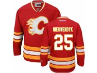 Men Reebok Calgary Flames #25 Joe Nieuwendyk Premier Red Third NHL Jersey